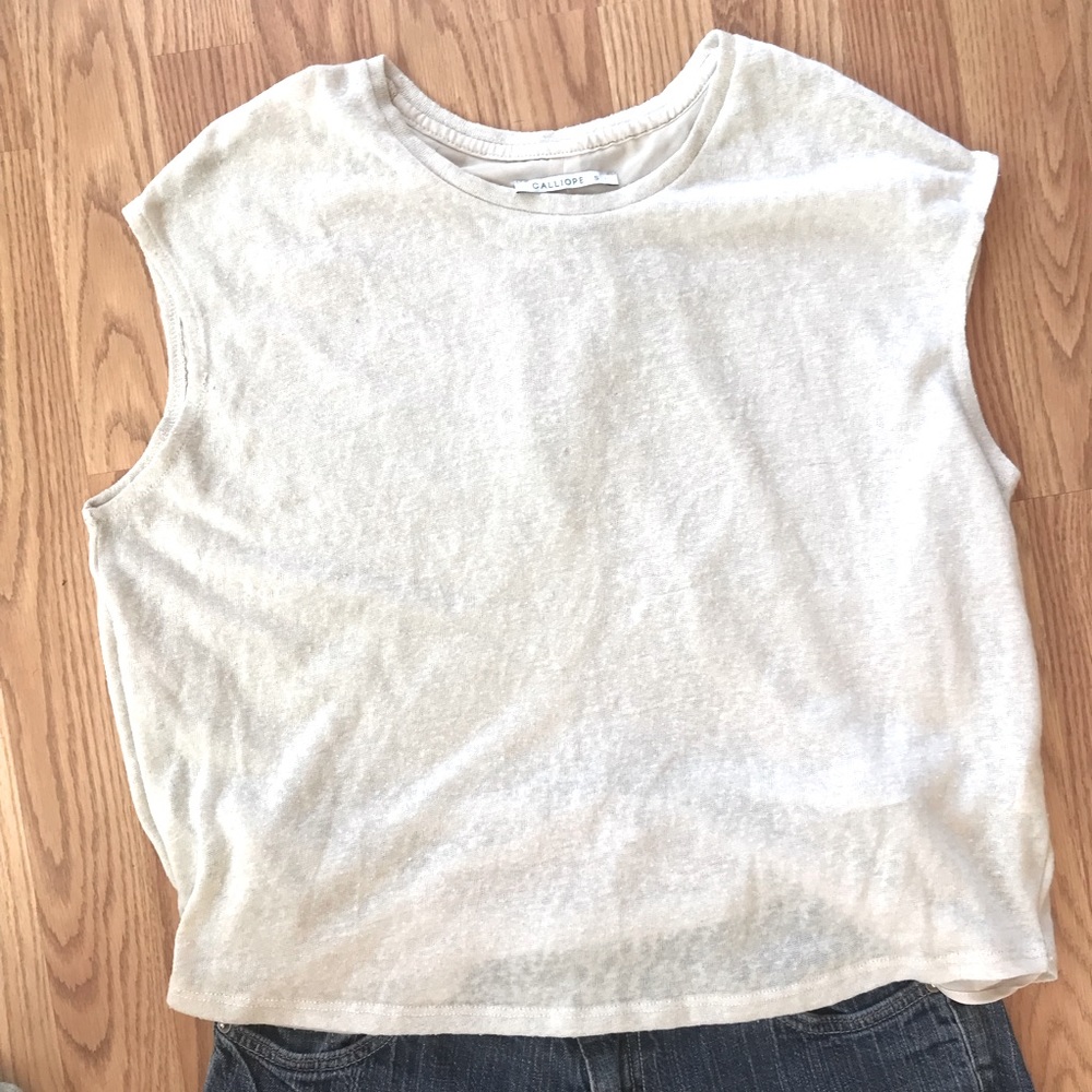 Calliope Maglietta T-Shirt /Beige With Sheer Back
